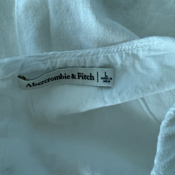 Abercrombie & Fitch Linen Blend Shell Top - White - Large - Picture 4 of 4